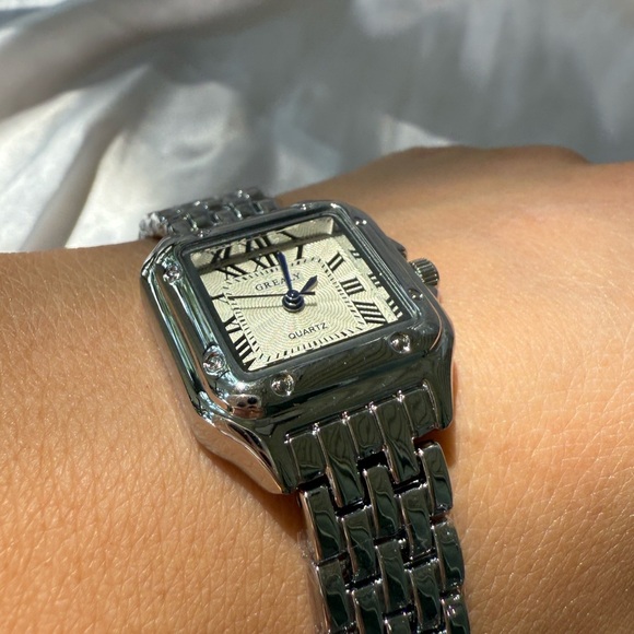 Panthere Classic Rectangle Stainless Steel Watch - Picture 11 of 15